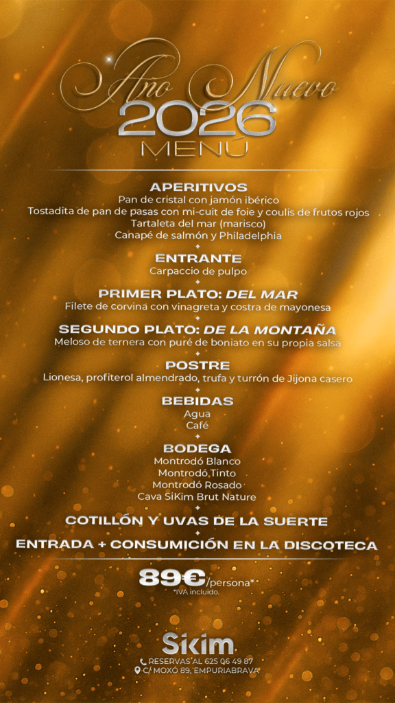 Menú fin de año 2025 aó nuevo 2026